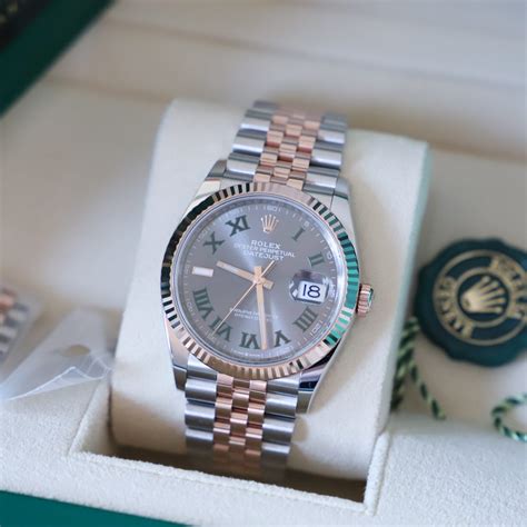 rolex wimbledon everose|Rolex Datejust 36 watch: Oystersteel and Everose gold.